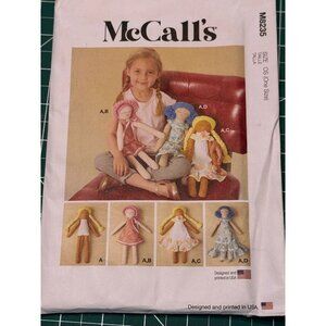 McCalls M8235 Rag Dolls Sewing Pattern